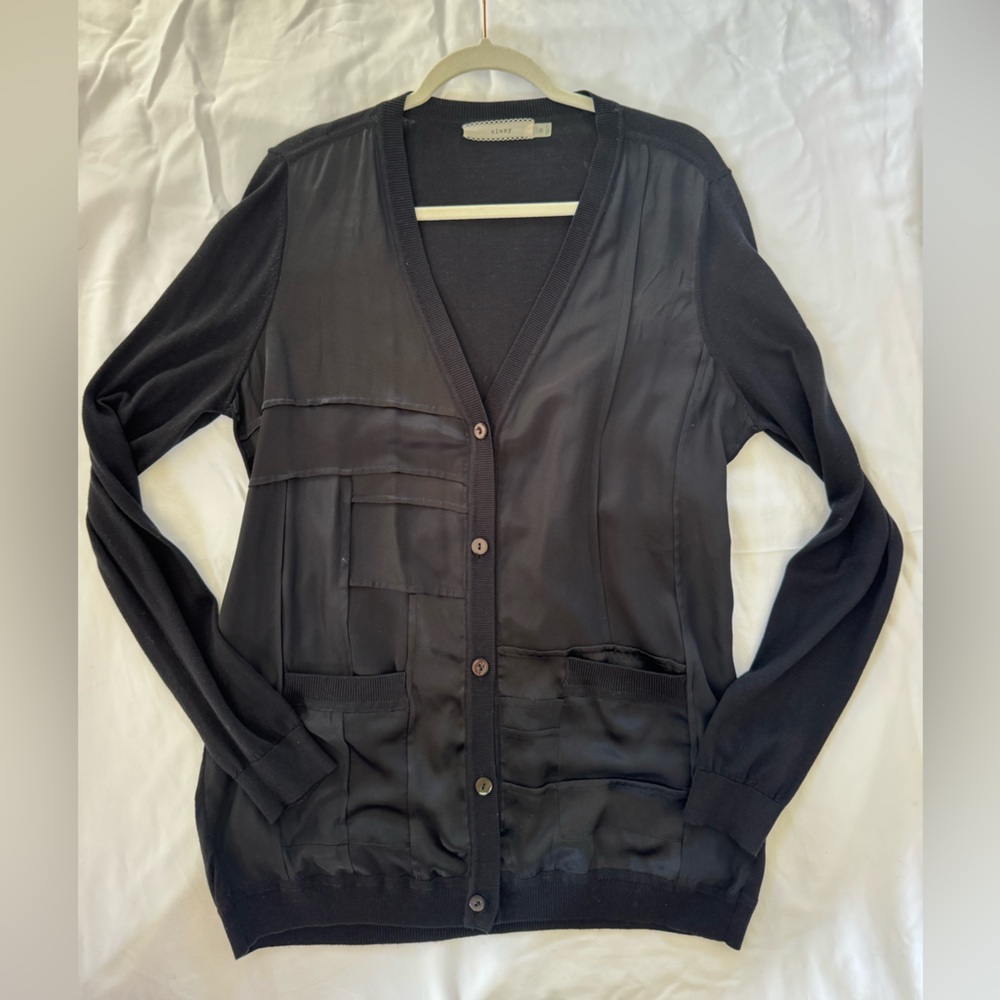 Cluny Size M 100% silk jacket black